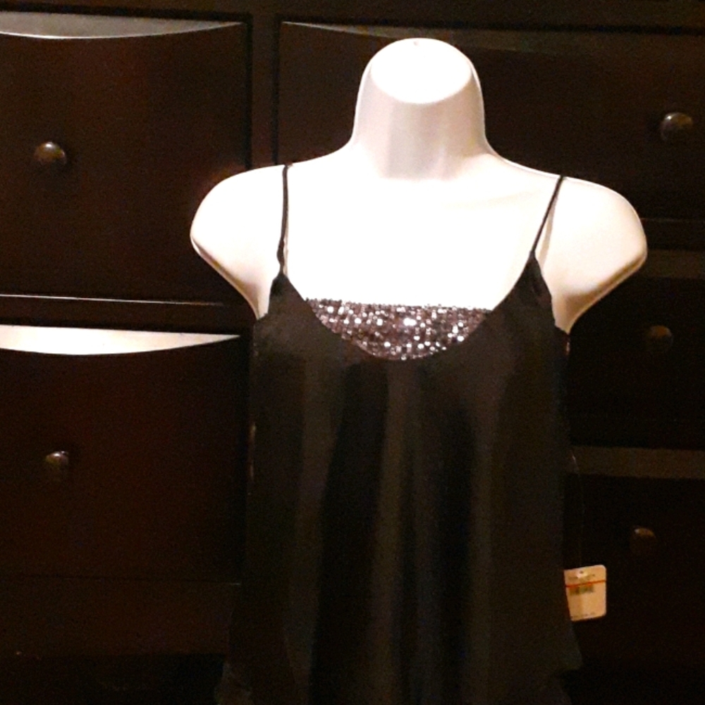 Free People Turn It On black Cami